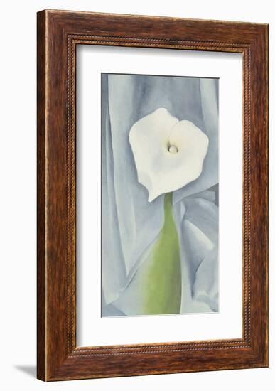 Calla Lily on Grey, c.1928-Georgia O'Keeffe-Framed Art Print