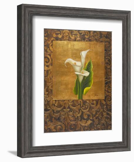 Calla Lily with Arabesque I-Patricia Pinto-Framed Art Print