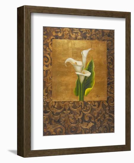 Calla Lily with Arabesque I-Patricia Pinto-Framed Art Print