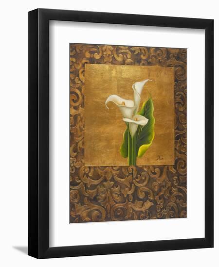 Calla Lily with Arabesque I-Patricia Pinto-Framed Art Print