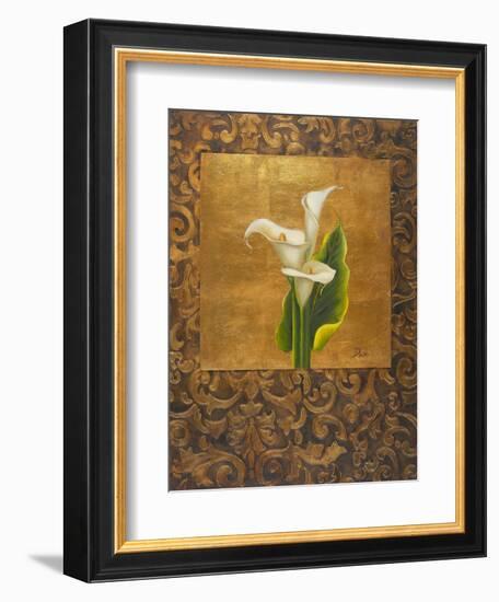 Calla Lily with Arabesque I-Patricia Pinto-Framed Art Print