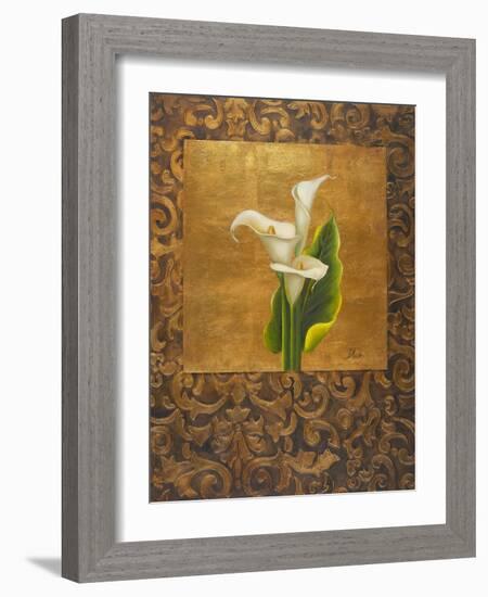 Calla Lily with Arabesque I-Patricia Pinto-Framed Art Print