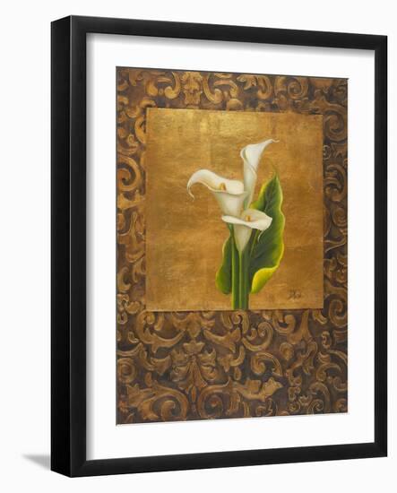 Calla Lily with Arabesque I-Patricia Pinto-Framed Art Print