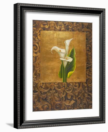 Calla Lily with Arabesque I-Patricia Pinto-Framed Art Print