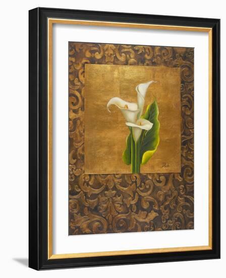 Calla Lily with Arabesque I-Patricia Pinto-Framed Art Print