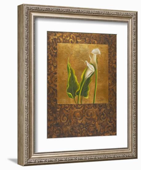 Calla Lily with Arabesque II-Patricia Pinto-Framed Art Print