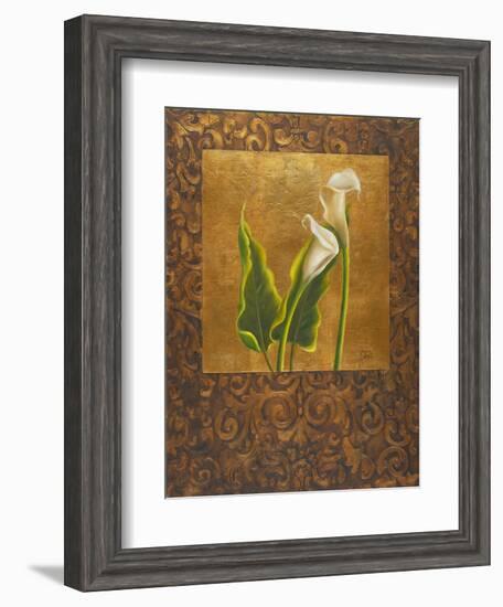 Calla Lily with Arabesque II-Patricia Pinto-Framed Art Print