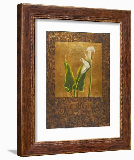 Calla Lily with Arabesque II-Patricia Pinto-Framed Art Print