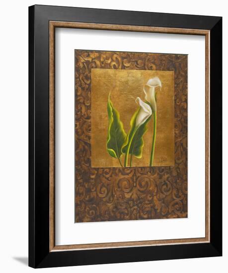 Calla Lily with Arabesque II-Patricia Pinto-Framed Art Print