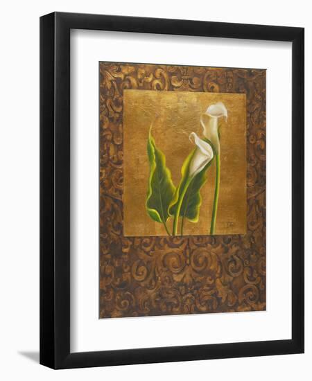 Calla Lily with Arabesque II-Patricia Pinto-Framed Art Print