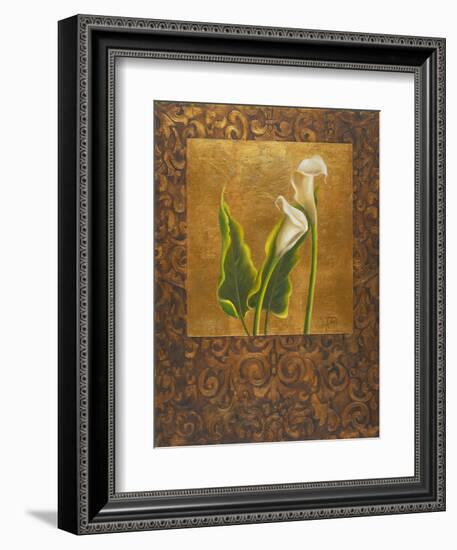 Calla Lily with Arabesque II-Patricia Pinto-Framed Art Print