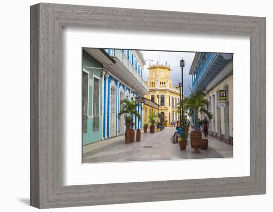 Calle Independencia Sur, Pedestrian Shopping Street, Leading to Colonia Espanola Building-Jane Sweeney-Framed Photographic Print
