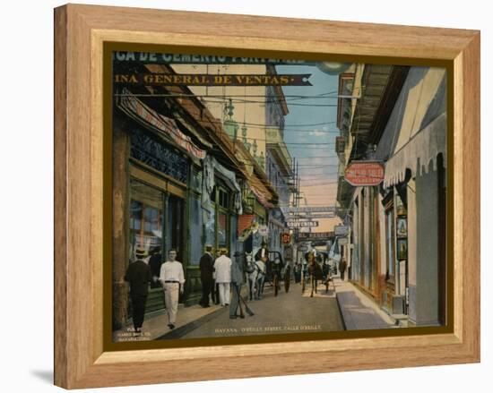 Calle O'Reilly, Havana, Cuba, c1920-Unknown-Framed Premier Image Canvas