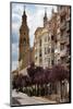 Calle Portales with Santa Maria De La Redonda Cathedral in Logrono, La Rioja, Spain, Europe-Martin Child-Mounted Photographic Print