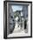 Calle San Sebastian, a Narrow Street in Mountain Village, Mijas, Malaga, Andalucia, Spain-Pearl Bucknall-Framed Photographic Print