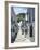 Calle San Sebastian, a Narrow Street in Mountain Village, Mijas, Malaga, Andalucia, Spain-Pearl Bucknall-Framed Photographic Print