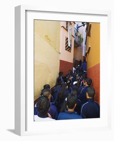 Callejon De Beso (Alley of the Kiss), Guanajuato, Guanajuato State, Mexico, North America-Christian Kober-Framed Photographic Print