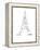 Calligram by French Poet Guillaume Apollinaire, 1918 : Eiffel Tower-null-Framed Stretched Canvas