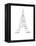 Calligram by French Poet Guillaume Apollinaire, 1918 : Eiffel Tower-null-Framed Stretched Canvas