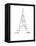 Calligram by French Poet Guillaume Apollinaire, 1918 : Eiffel Tower-null-Framed Stretched Canvas