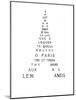 Calligram by French Poet Guillaume Apollinaire, 1918 : Eiffel Tower-null-Mounted Photo