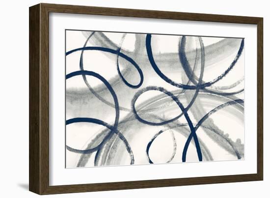 Calligraphia with Navy-Sue Schlabach-Framed Art Print