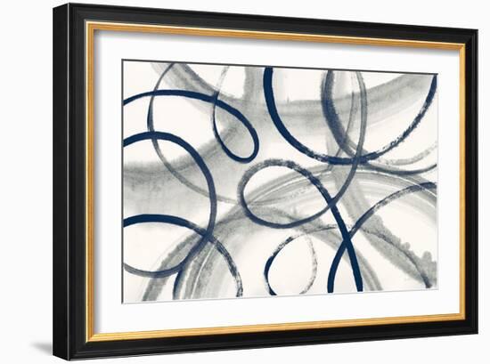 Calligraphia with Navy-Sue Schlabach-Framed Art Print