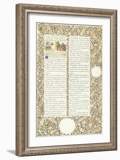 Calligraphic and Illuminated Manuscript, C.1871-1873 (Inks and Paint on Paper)-William Morris-Framed Giclee Print