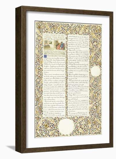 Calligraphic and Illuminated Manuscript, C.1871-1873 (Inks and Paint on Paper)-William Morris-Framed Giclee Print