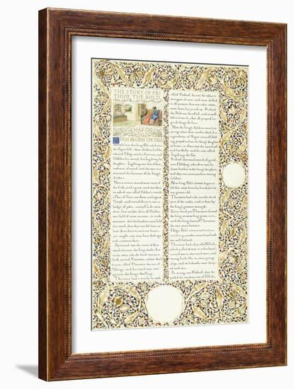 Calligraphic and Illuminated Manuscript, C.1871-1873 (Inks and Paint on Paper)-William Morris-Framed Giclee Print