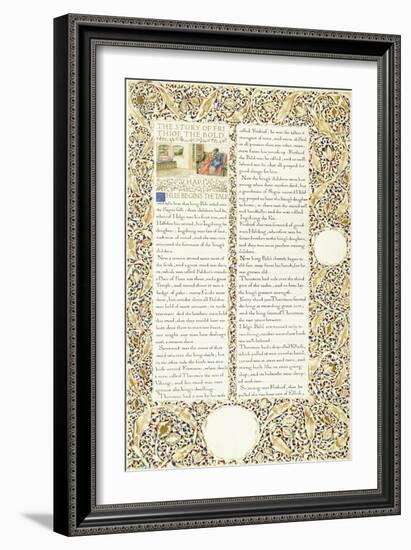 Calligraphic and Illuminated Manuscript, C.1871-1873 (Inks and Paint on Paper)-William Morris-Framed Giclee Print