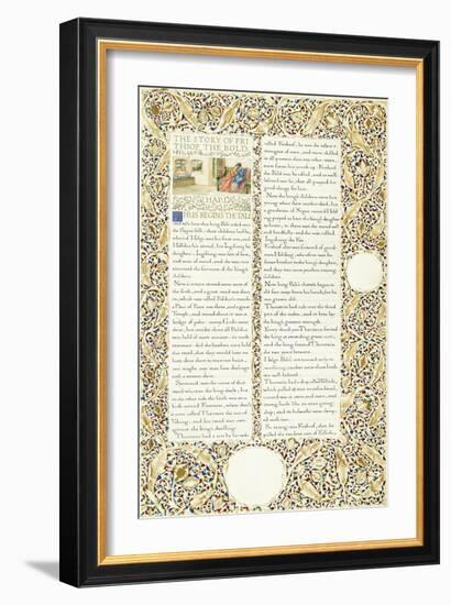 Calligraphic and Illuminated Manuscript, C.1871-1873 (Inks and Paint on Paper)-William Morris-Framed Giclee Print