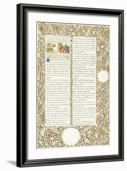 Calligraphic and Illuminated Manuscript, C.1871-1873 (Inks and Paint on Paper)-William Morris-Framed Giclee Print