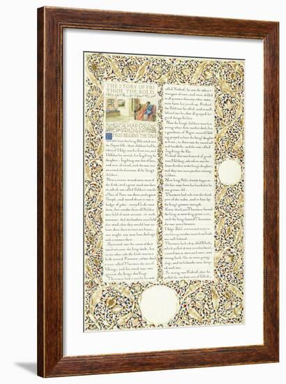 Calligraphic and Illuminated Manuscript, C.1871-1873 (Inks and Paint on Paper)-William Morris-Framed Giclee Print