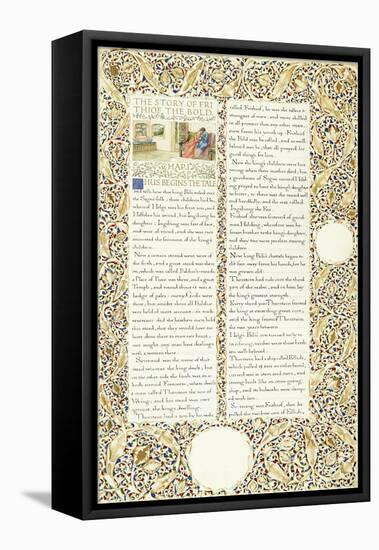 Calligraphic and Illuminated Manuscript, C.1871-1873 (Inks and Paint on Paper)-William Morris-Framed Premier Image Canvas