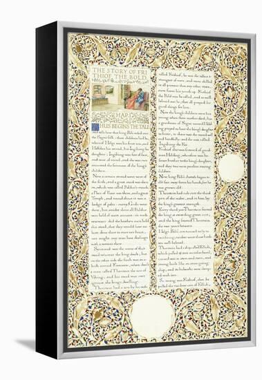 Calligraphic and Illuminated Manuscript, C.1871-1873 (Inks and Paint on Paper)-William Morris-Framed Premier Image Canvas