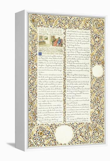 Calligraphic and Illuminated Manuscript, C.1871-1873 (Inks and Paint on Paper)-William Morris-Framed Premier Image Canvas