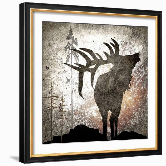 Calling Elk-LightBoxJournal-Framed Giclee Print