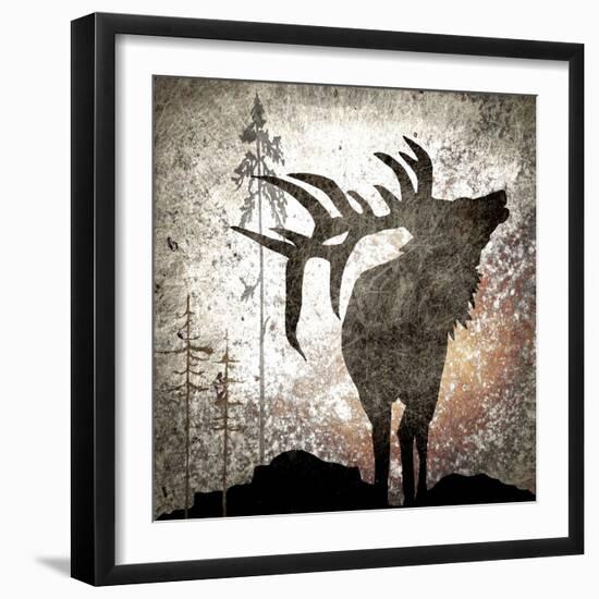 Calling Elk-LightBoxJournal-Framed Giclee Print