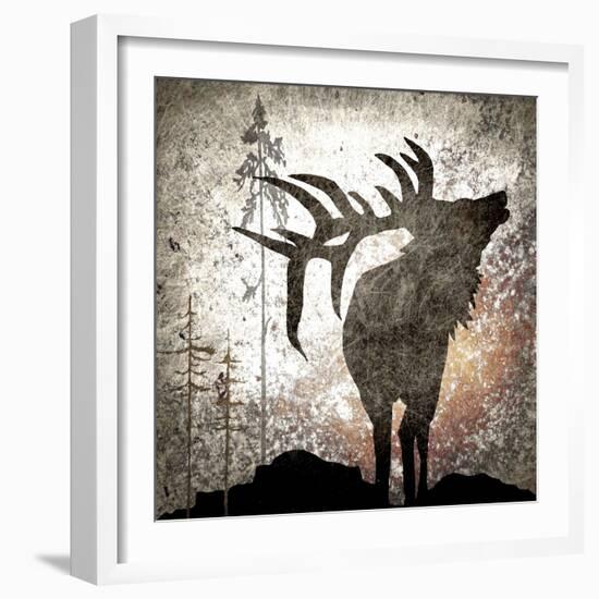 Calling Elk-LightBoxJournal-Framed Giclee Print