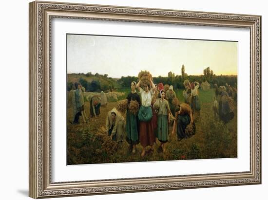 Calling in the Gleaners, 1859-Jules Breton-Framed Giclee Print