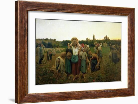 Calling in the Gleaners, 1859-Jules Breton-Framed Giclee Print