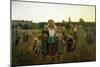 Calling in the Gleaners, 1859-Jules Breton-Mounted Giclee Print