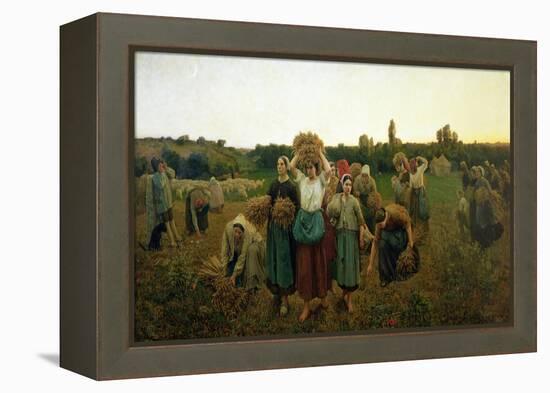Calling in the Gleaners, 1859-Jules Breton-Framed Premier Image Canvas