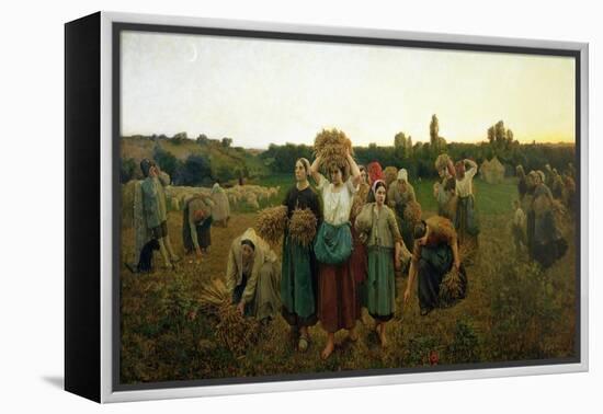 Calling in the Gleaners, 1859-Jules Breton-Framed Premier Image Canvas