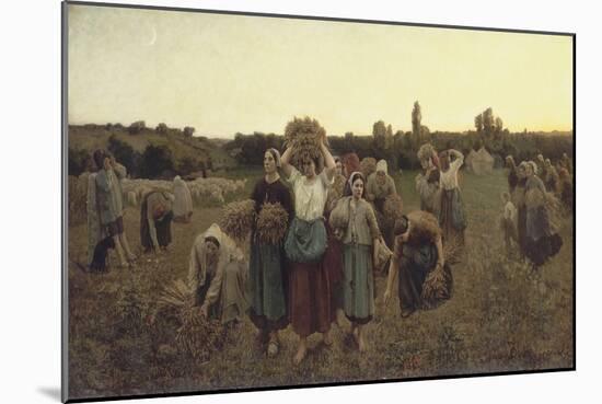 Calling in the Gleaners, 1859-Jules Breton-Mounted Giclee Print