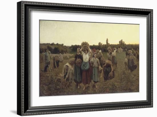 Calling in the Gleaners, 1859-Jules Breton-Framed Giclee Print