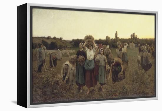 Calling in the Gleaners, 1859-Jules Breton-Framed Premier Image Canvas