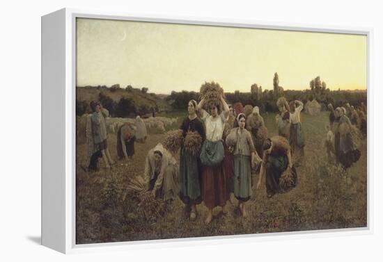 Calling in the Gleaners, 1859-Jules Breton-Framed Premier Image Canvas