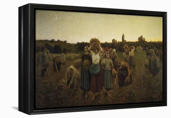 Calling in the Gleaners (Le Rappel Des Glaneuses), 1859-Jules Breton-Framed Premier Image Canvas